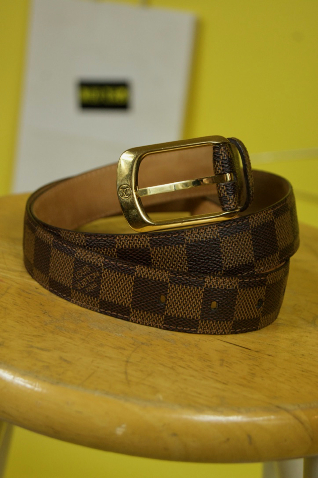 Louis Vuitton Checkered Belt – Like New Vintage