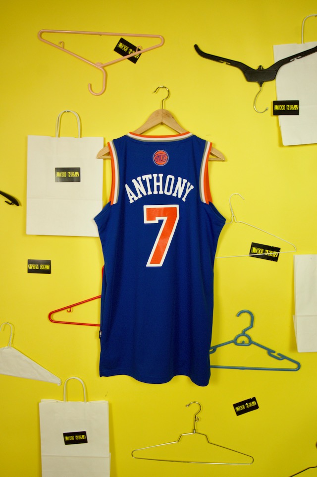Carmelo Anthony #7 New York Knicks Adidas Jersey Size Small Blue